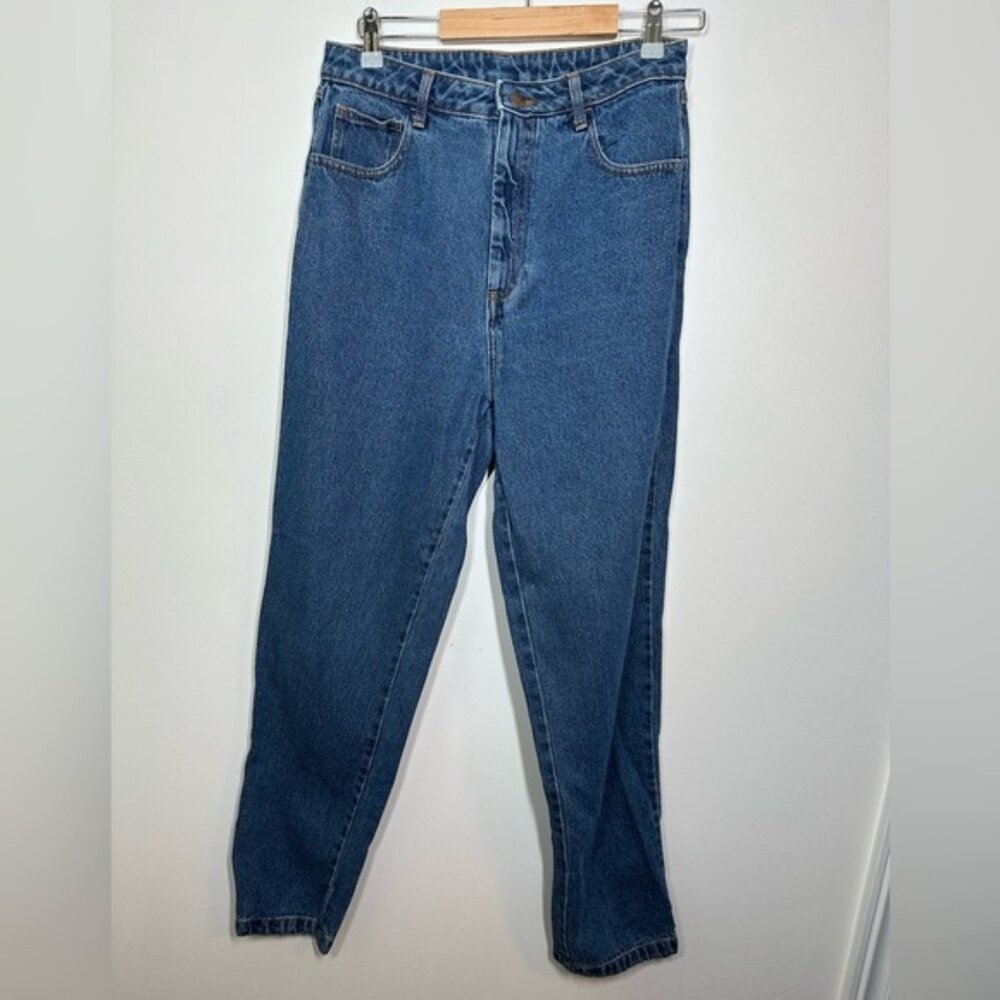 Lucy and Yak Blue Straight Tapered Leg Mom Jeans Size 28